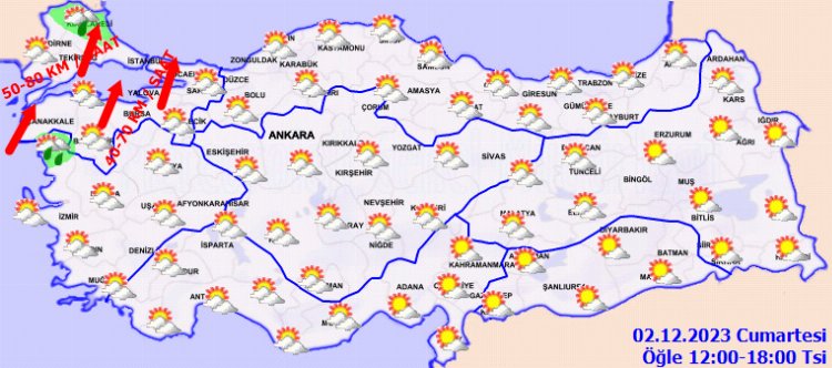 Meteoroloji'den Marmara'ya uyarı! Şiddetli geliyor! Yurtta bugün hava durumu nasıl olacak?