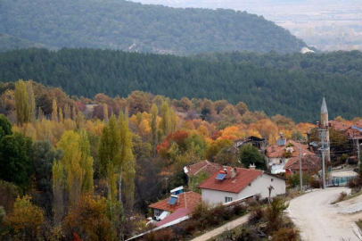 Kütahya'daki Boyalı Dağı sonbahar renklerine büründü