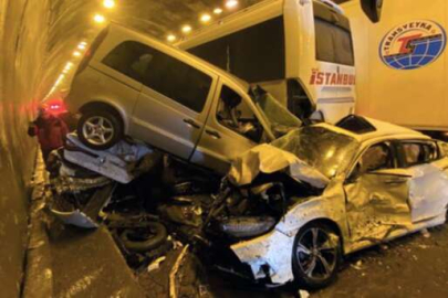 Bolu Dağı Tüneli kazasında 17 yaralı 