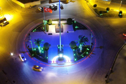 Hatay'ın ışıkları mavi kırmızı 