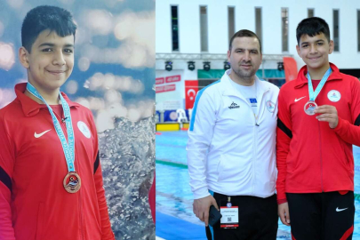 Nevşehirli yüzücü Trabzon'dan bronz madalya ile döndü 