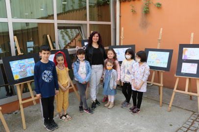 Minik öğrencilerin Resimleri Turizm Haftası'nda sergilendi