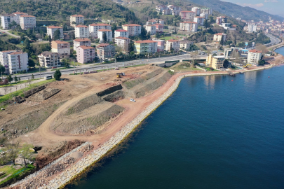 Kocaeli Değirmendere-Halıdere sahil düzenlemesi sürüyor