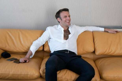 Macron'un fotoğrafı tartışma konusu oldu