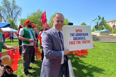 Washington'da sözde Ermeni Soykırımı iddialarına karşı mehter marşı ile cevap  