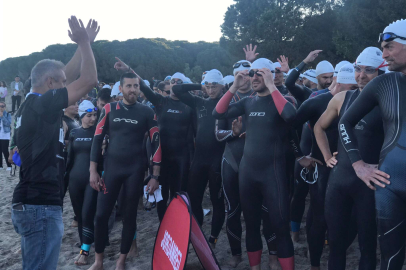 Çanakkale Triatlonunda bir ilk yaşandı 