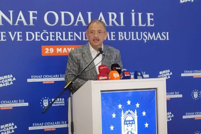 Mehmet Özhaseki Bursa'da Esnaf odaları ile buluştu