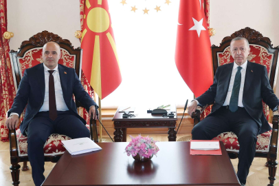 Erdoğan Kuzey Makedonya Başbakanı'nı ağırlıyor