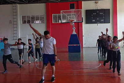 Batman Sason'da yetenek sınavlarına sportif  hazırlık