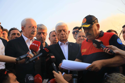 Kılıçdaroğlu, Başkan Gürün'le yangın bölgesinde incelemelerde bulundu