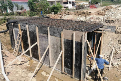 Kocaeli Kandıra'da menfez yapılıyor