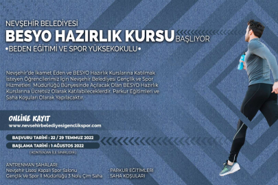 Nevşehir'de ücretsiz BESYO hazırlık kursu