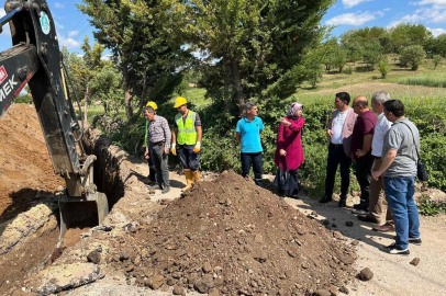 Manisa Kula'da ek kanalizasyon hattı çalışması