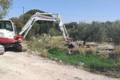 Manisa Akhisar'da derelerde temizlik