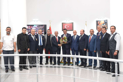 Malatya'da gazilerden Başkan Gürkan'a ziyaret