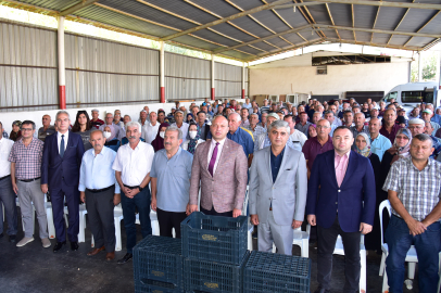 Manisa Soma'da üreticiye zeytin kasası desteği