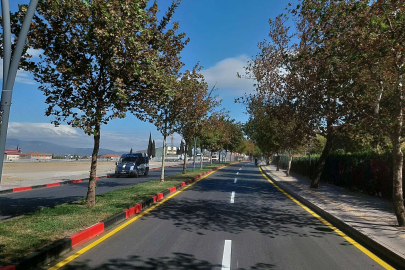 Manisa'da trafiğe yol çizgili güvenlik