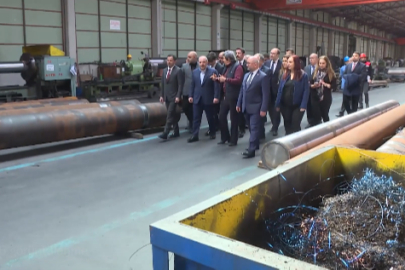 Bakan Varank'tan dev hidrolik silindirleri üreten fabrikaya ziyaret