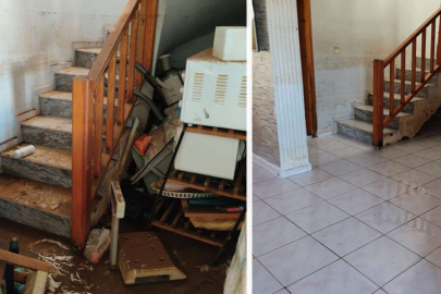 Muğla'da su basan evlerde temizlik seferberliği