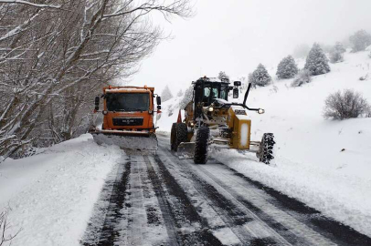 Konya Selçuklu'da kar mesaisi