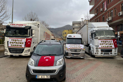 Mardin Yeşilli'den deprem bölgesine yardım tırları