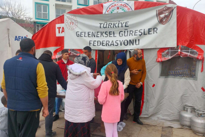 Türkiye Geleneksel Güreşler Federasyonu'ndan deprem mesaisi