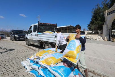 Afetzede besicilere Gaziantep'ten yem desteği