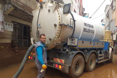 Nevşehir Belediyesi sel bölgesinde