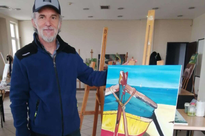 Yağlı boya tablosunu depremzedeler için satışa çıkardı