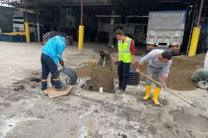 Manisa Salihli'de yağışlara karşı önlemler sürüyor
