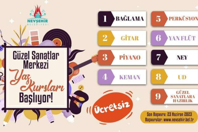 Nevşehir Güzel Sanatlar Merkezi kayıtları başladı