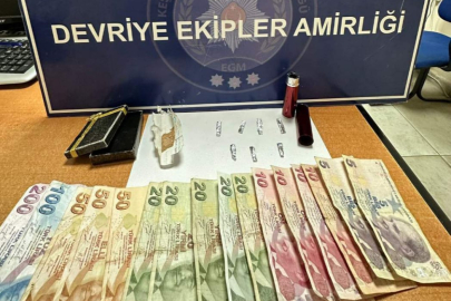 Edirne Keşan'da polis üzerinde uyuşturucu ile yakaladı