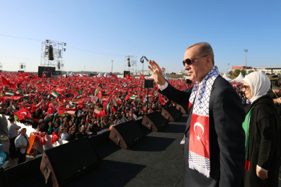 İstanbul'da Büyük Filistin Mitingi