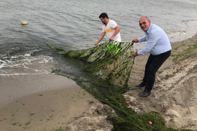Bursa Mudanya sahilinde 1 ton kum şırlanı ele geçirildi