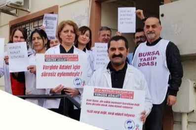 Bursa'da aile hekimleri 'vergide adalet' istiyor
