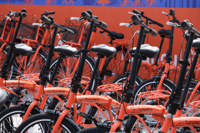 Sakarya'da turuncu bisikletler yoğun ilgi görüyor