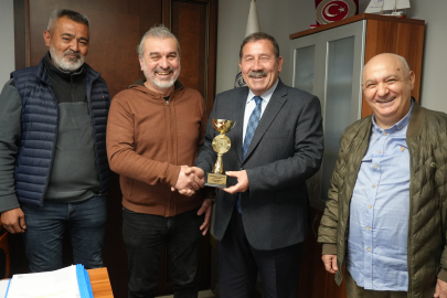 Muğla Milas'ta briç takımından Başkan Topuz'a ziyaret