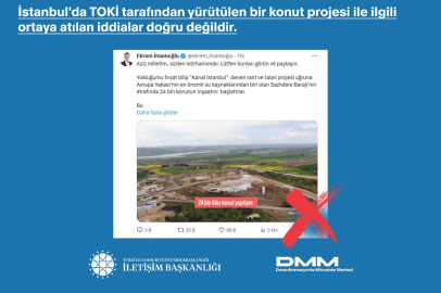 TOKİ'nin İstanbul Arnavutköy'deki konut projesi iddialarına yalanlama