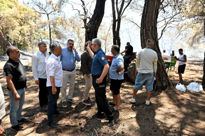 Muratpaşa Belediyesi’nden orman yangınına yoğun destek