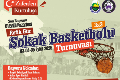Bursa İnegöl'de sokak basketbolu heyecanı
