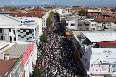 Sakarya’da binlerce kişi ‘Özgür Filistin’ için yürüdü