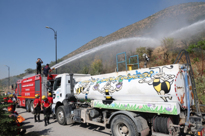 Kayseri Talas'ta Ali Dağı'na 'Alev Kalkanı'