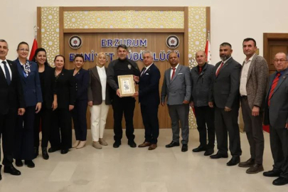 Edirneli muhtarlardan Erzurum'da vefa ziyareti