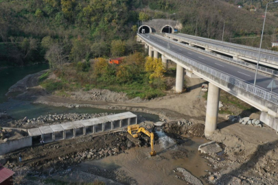 Ordu'da Akçaova Irmağı’na sel önlemi
