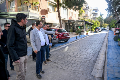 İzmir Bornova’da altyapı çalışmalarına yerinde inceleme