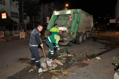 Keçiören'de pazar sonrası hijyen seferberliği