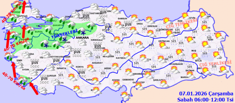 Meteoroloji’den kuvvetli yağış ve fırtına uyarısı