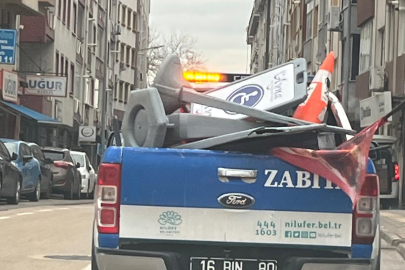 Bursa Nilüfer’de kaldırımlar işgallerden arındırılıyor