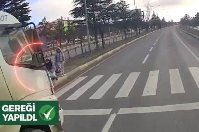 Yaya geçidinde facianın eşiğinden dönüldü! Kamyon sürücüsüne gereği yapıldı!