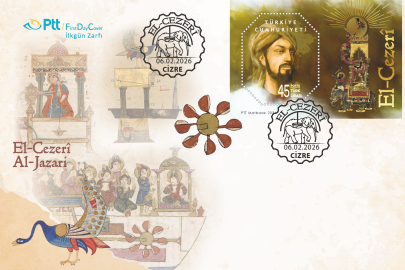 PTT’den 'El-Cezerî' temalı anma pulu ve ilk gün zarfı